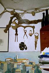 alte Handwerkzeuge, ausgestellt in der Konoba in Beli auf der Insel Cres