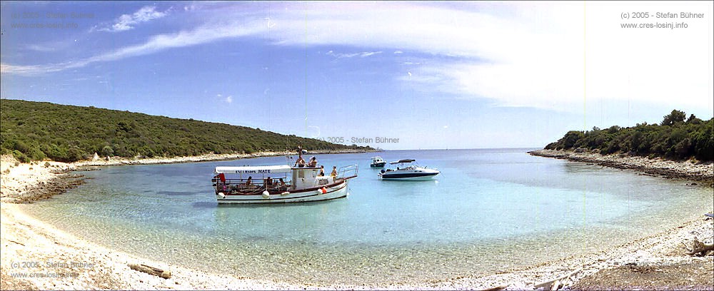 Panoramafotos von der Insel Losinj - die Mateo von Kapitn Mate in der Bucht Plieski auf der Insel Losinj