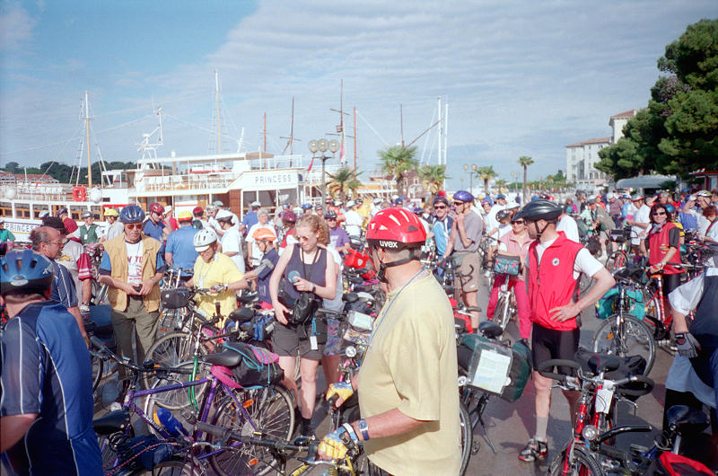 Beginn des istrischen Radfrhlinhs in Porec