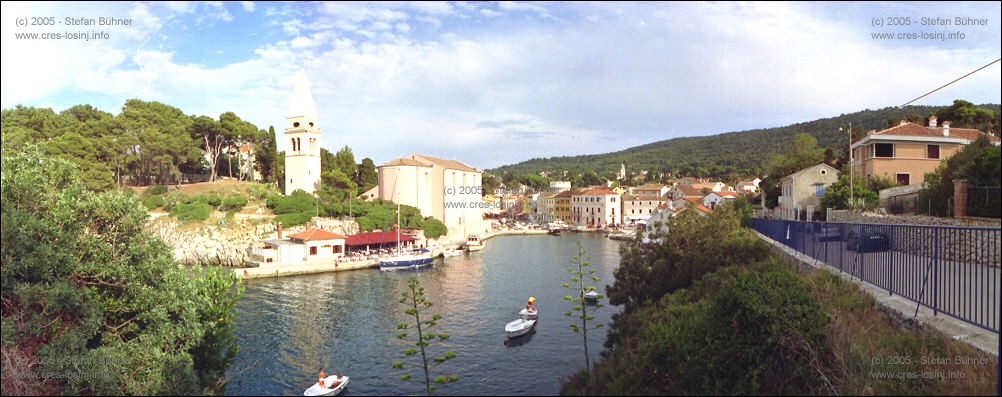 Panoramafotos von Veli Losinj - braucht eigentlich keinen Kommentar - der Hafen von Veli Losinj