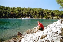 in der Bucht Krivica bei Veli Losinj in Kroatien